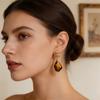 Trendy Amber Earrings Portable And Comfortable For Long Time Wearing