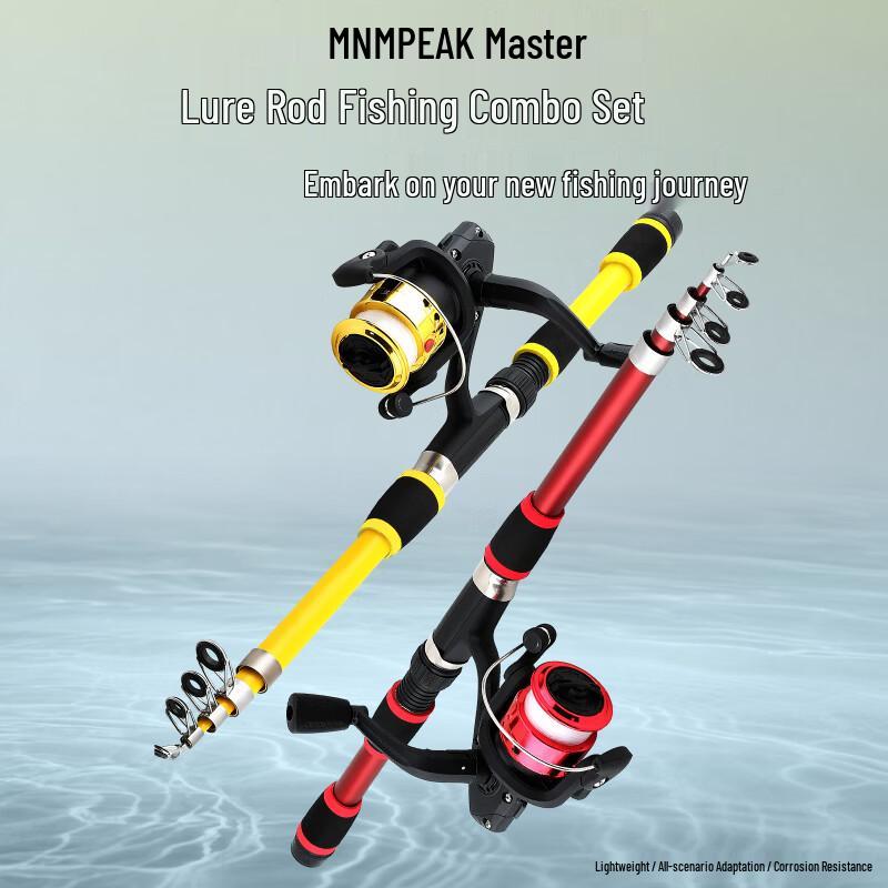 Master Spinning Fishing Rod and Reel Combo Set