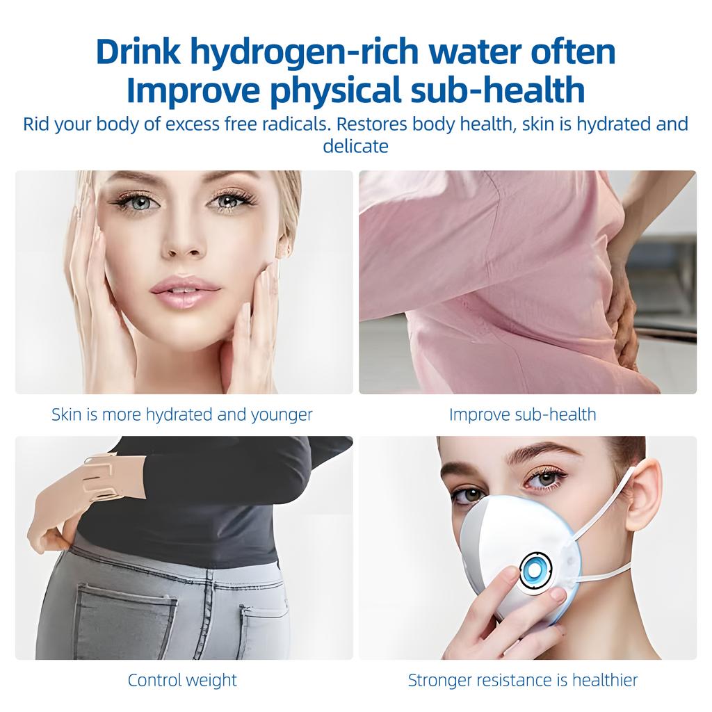 Tragbarer Wasserstoff-Wasserflaschengenerator – Wasserstoff-Wasserionisiergerät mit PEM und SPE