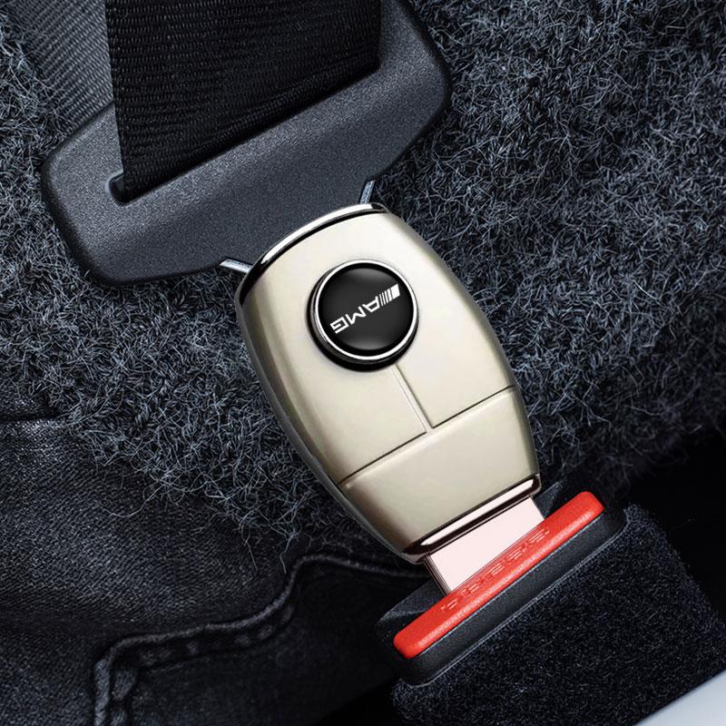 1/2Pcs Car Seat Belt Clip Extension Plug Buckle Car Accessories For Mercedes Benz AMG W204 W205 W212 W213 W222 x153 W176 W177 Keychain Accessory