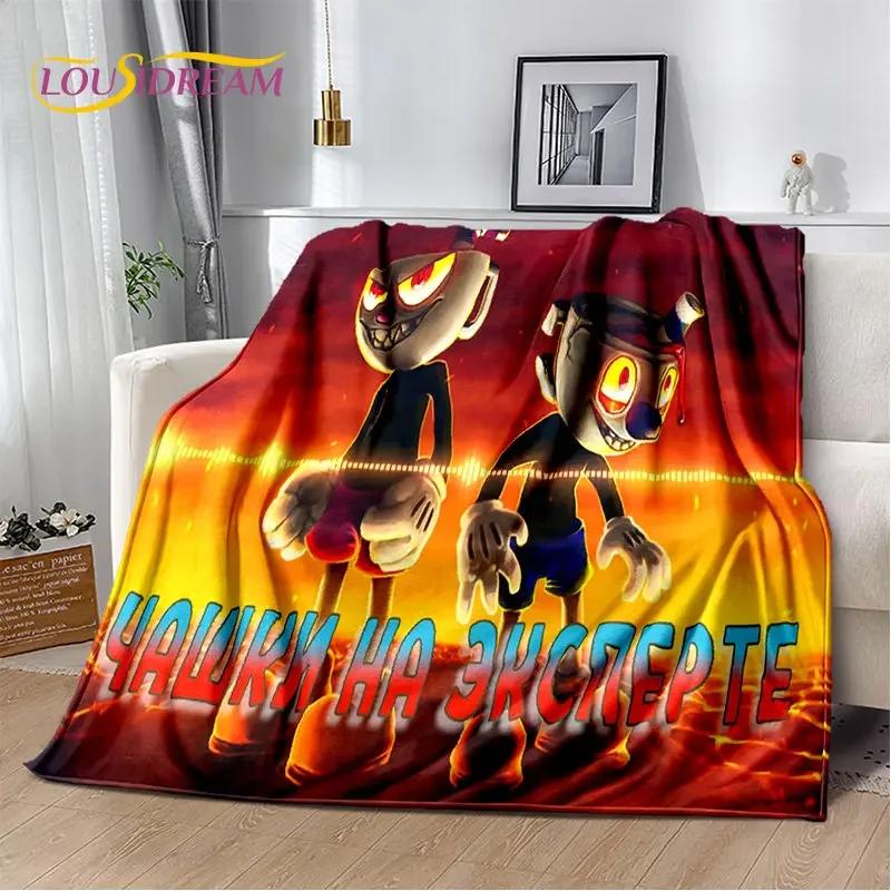 Cuphead and Mugman,Game Gamer Soft Plush Blanket,Flannel Blanket Throw Blanket for Living Room Bedroom Bed Sofa Picnic Cover Kid