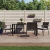 VidaXL Garden Dining Set 5 Pcs Cushions Woven Resin Steel 3186993