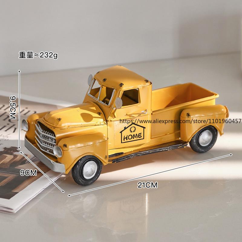 Retro Entrance Decoration, Car Leather Ornaments, Iron Car, Vintage Car, Model Room Soft Decoration, Handmade Iron Art