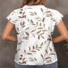 Women's Summer V-Neck Casual Printed Short Sleeve T-Shirt