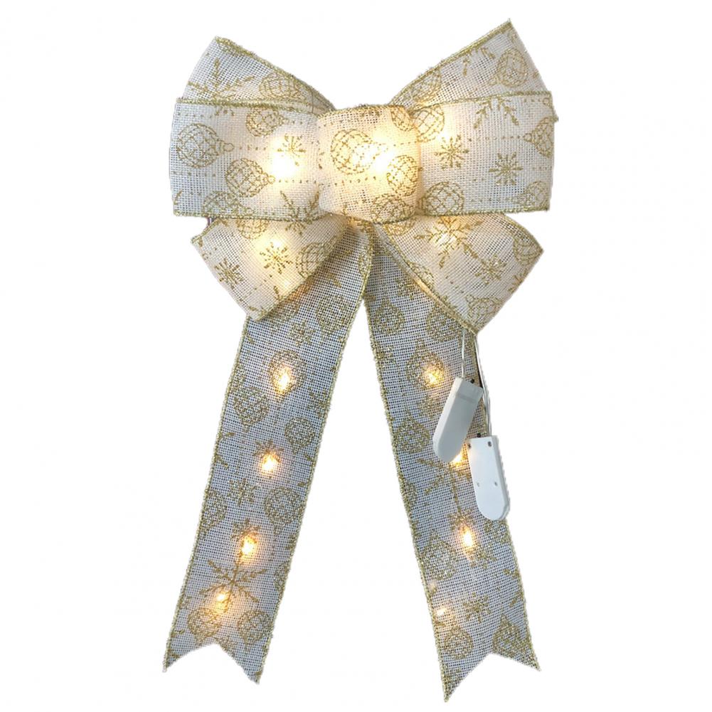 Christmas Decorations Lightweight Christmas Tree Decorations Print Decorative  Practical Portable Christmas Bow Ornament