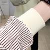 2025 Women's Long Sleeve Striped Knit Polo Collar Top