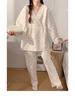 Plus Size Maternity Kimono Pajamas - Autumn/Winter Cotton for Postpartum & Breastfeeding