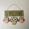 Pastoral Style Home Accessories Creative Personality Owl Listing Welcome To Welcome Store Wall Hanging