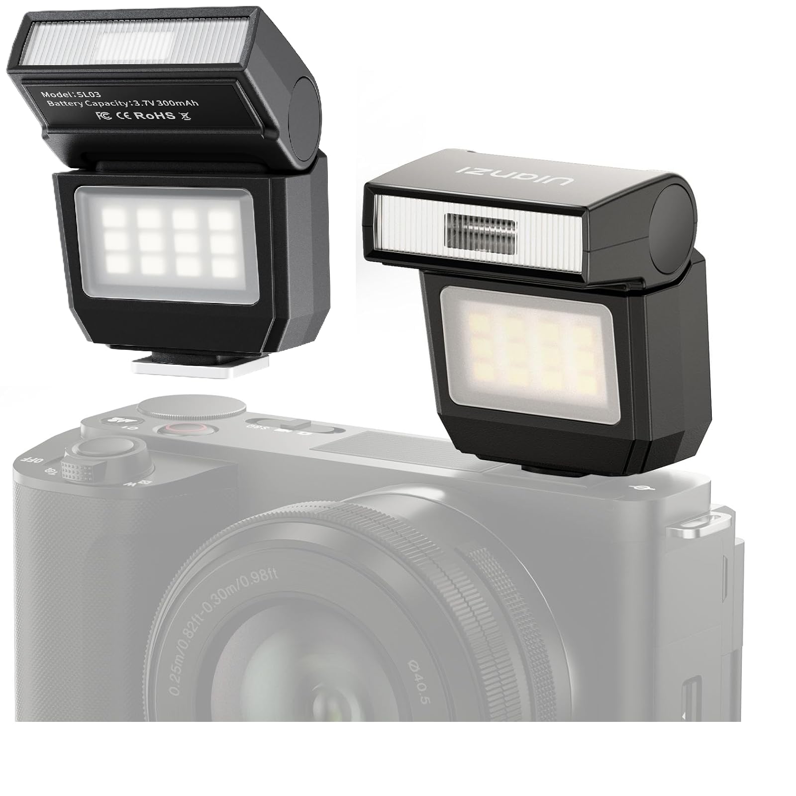 

Ulanzi SL03 Mini Camera Firefly Adjustable 6500K 4 Color Temperature Hot Shoe Black Flash, Series/Speedlite, 90° Angle, Brightness, Levels, Mount, чёрный