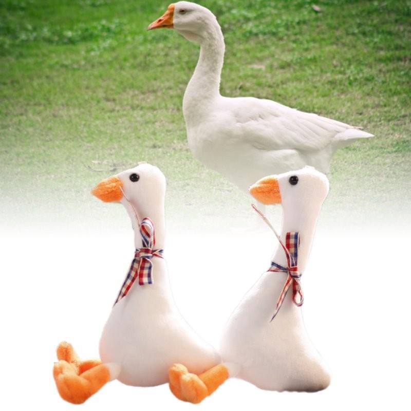  Porte-clés en peluche oie mignonne Adorable animal en peluche miniature breloque de sac 18 cm