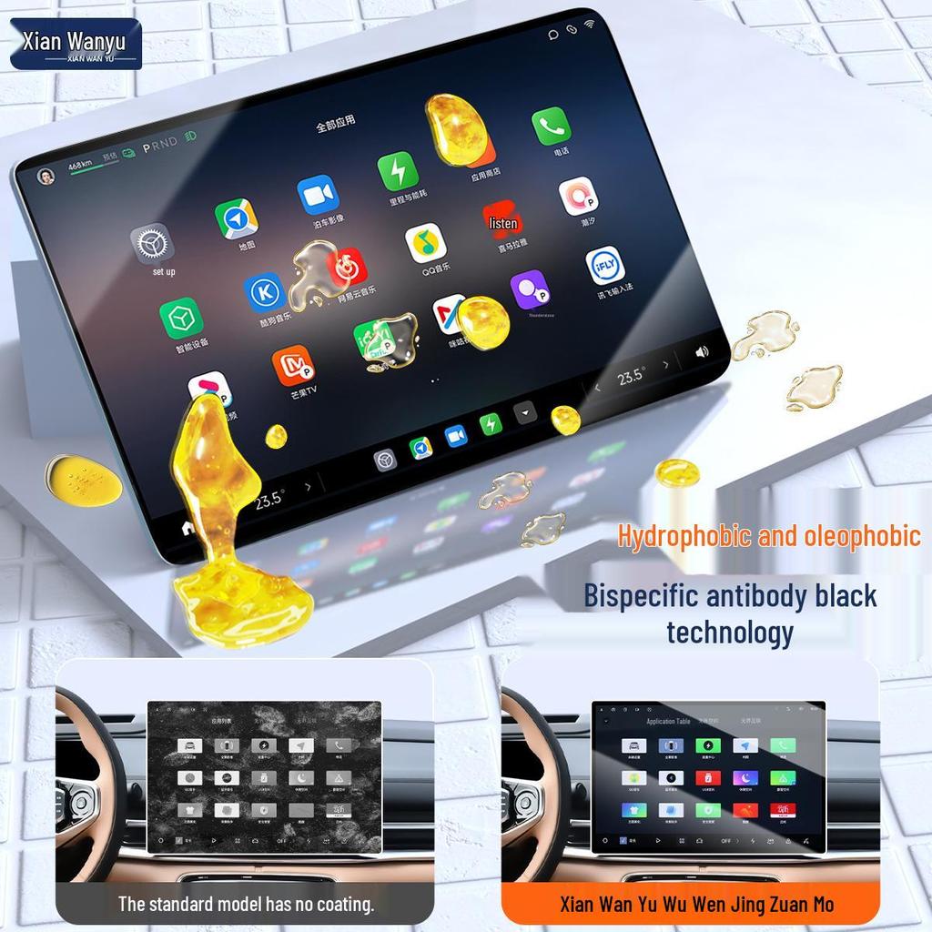 Tempered Film for Geely Galaxy A7 Central Control Screen - Car Interior Decoration and Navigation Sticker