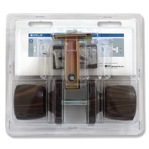 Waki Sangyo COW (Nicchu Seisakusho) Door Knob, Partition Lock, Wood Carving, BS60 261-11-ME, Lock, Private Room, Renovation, WR-213