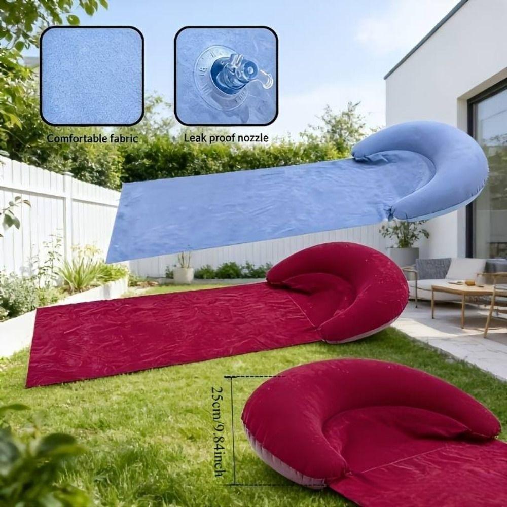 Portable Design Grass Cushion PVC Beach Sleeping Mat Air Bed Inflatable Beach Mat  Leisure