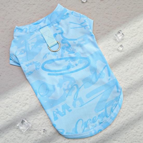 Dog Vest Elastic Slim Fit Breathable Anti-Skipping Ice Silk Cool Feeling Versatile Pet Vest Dust-resistant Pet Clothing