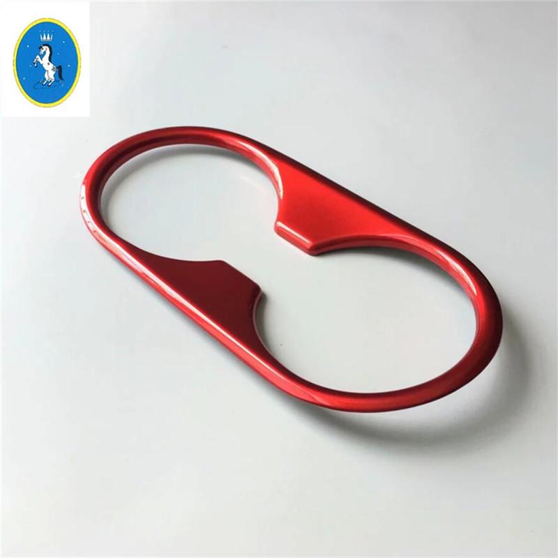ABS Car Front Central Seat Water Cup Holder Decor Panel Interior Refit Kit Accessories Cover Trim For Mazda 2 Demio 2015 -