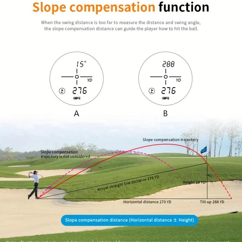 New Golf Laser Rangefinder Telescope 1000m 650m Slope Adjusted Flag-Lock Rangefinder Hunting Laser Distance Meter New