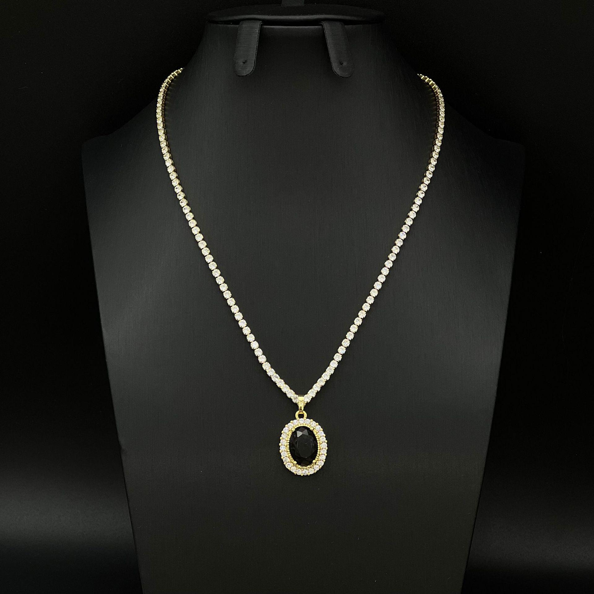 Изысканное разноцветное циркониевое колье-капля - Европейская и американская легкая роскошь