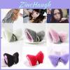Luxurious Faux Fur Cat Fox Long Fur Ears Costume Hair Clip For Halloween Cosplay Parties