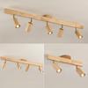 Wood Led Ceiling Lamp With Spot Lights For Living Room Bedroom Corridor Home Indoor Modern Chandeliers Spotlight
