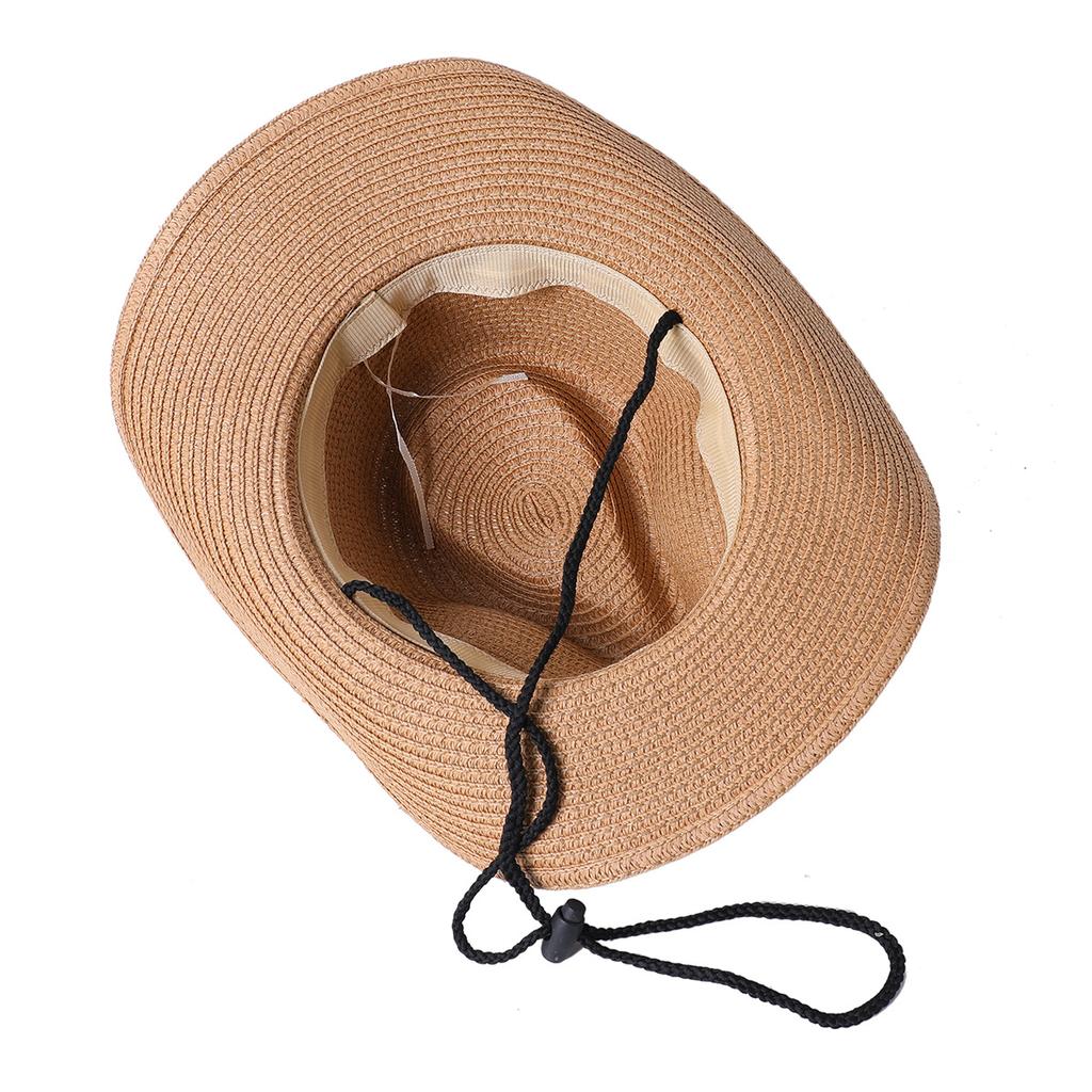 Καλοκαιρινό Καουμπόικο Ψάθινο Καπέλο για Γυναίκες Άνδρες Εξωτερικού Χώρου Αναδιπλούμενο Ταξιδιού Προστασία UV Καπέλο Παραλίας Καπέλα Παναμά Τζαζ