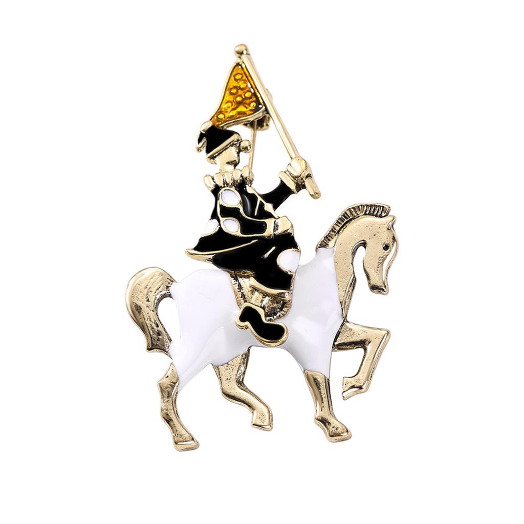 Exquisite Enamel Horse Brooch Clothing Coat Accessories for Coat and Scarf Gift Blazers Or Shawls Accessory