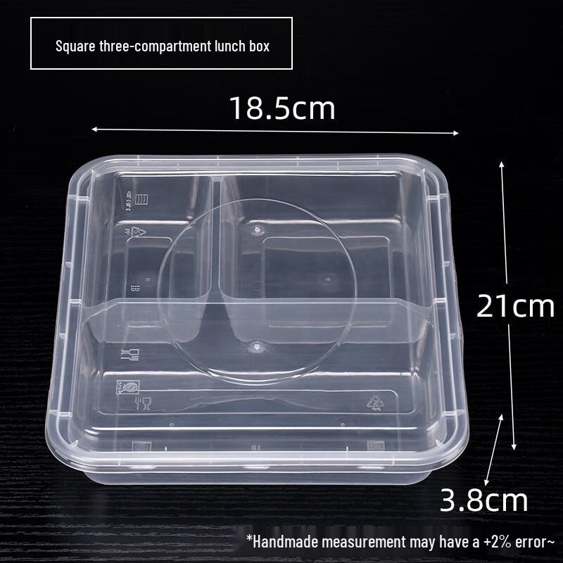 JingJingRS Disposable Multi-Compartment Meal Prep Containers