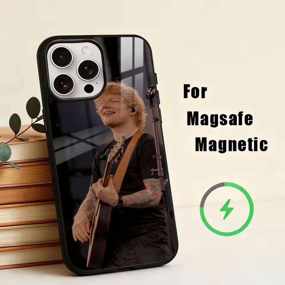 male singer-D-Ed Sheeran Phone Case For iPhone17,16,15,14,13,12,11 Plus,Pro Magnetic For Magsafe Wireless Charging