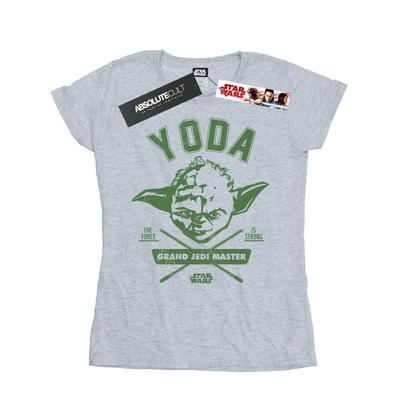 Yoda Collegiate-T-Shirt aus Baumwolle für Damen