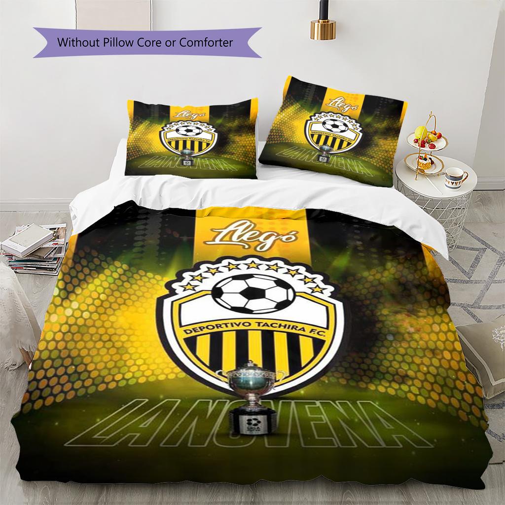 Deportivo Chicara FC Pattern Bedding Set Quilt Cover Pillowcase Home Decor Gift (1 * duvet cover + 2 * pillowcase, without core)