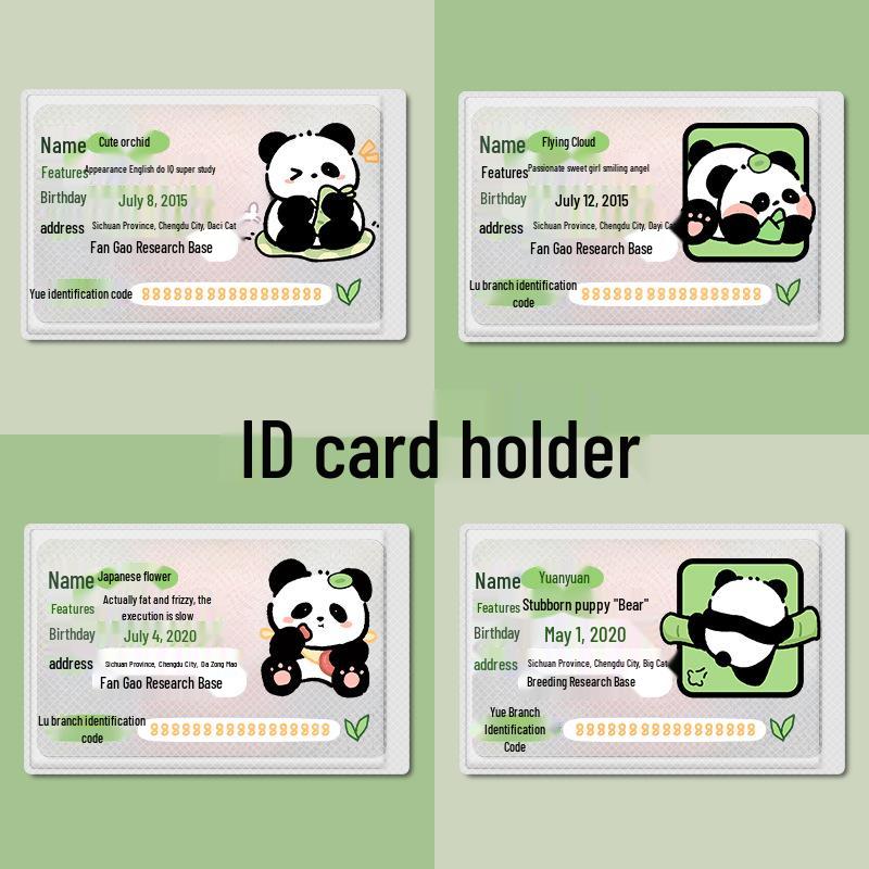 Panda ID Card Protector: Cute, Full-Coverage Blocking Sleeve for Campus Cards