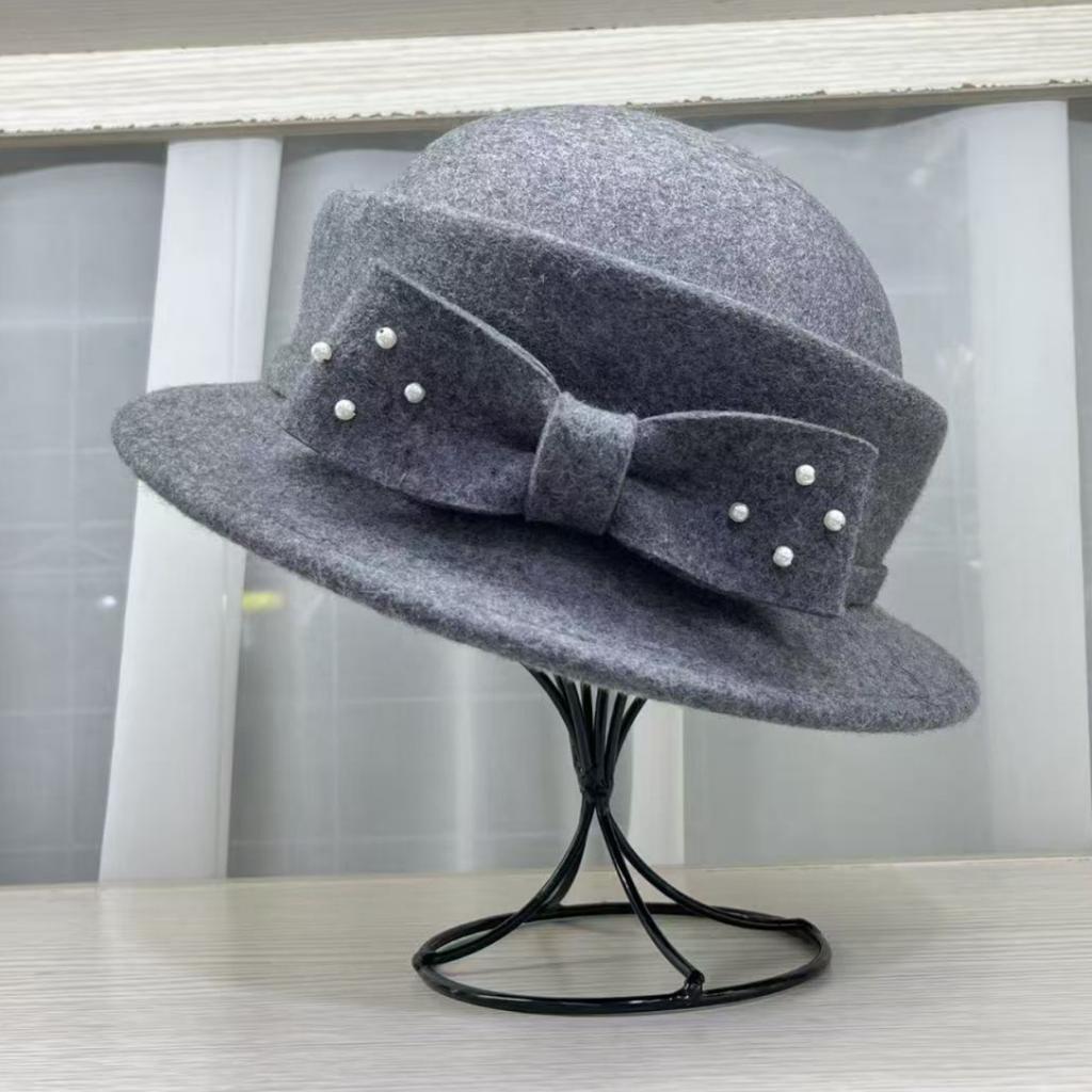 French romantic concave top beret foreign style top hat autumn and winter travel shopping photo pure wool small pot hat women