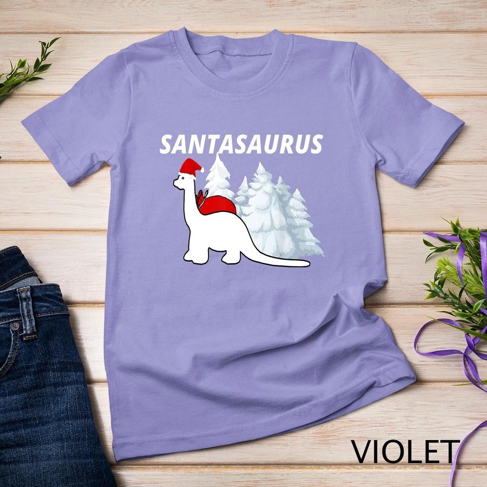 Santa Saurus Sauropods Xmas Christmas Ugly T-Shirt Unisex T-shirt 9 XL