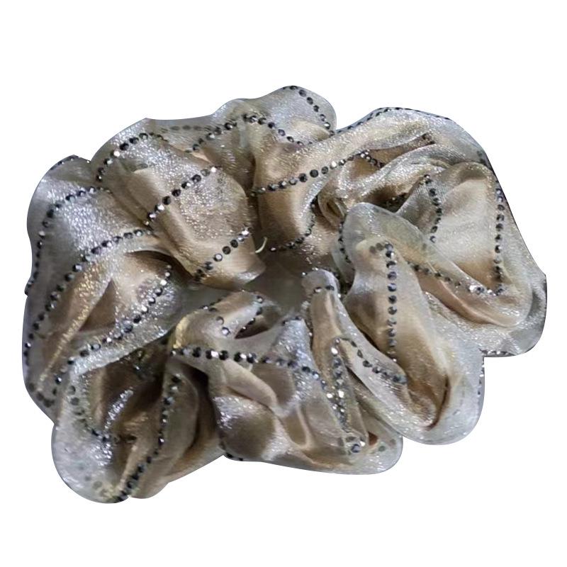 Platynowa Siya Retro Fioletowa Perłowa Gumka do Włosów – Wysoka Elastyczność Koreański Styl Scrunchie