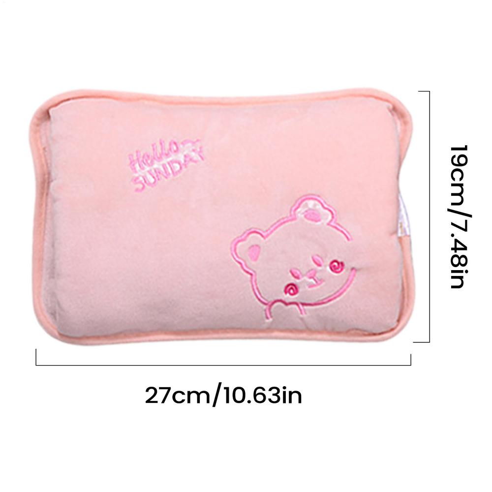 Rechargeable Hot Water Bag Leak-Proof Hand Warmer Hot Water Bottle with Soft Cover for Period Cramps Muscles Neck Legs Waist