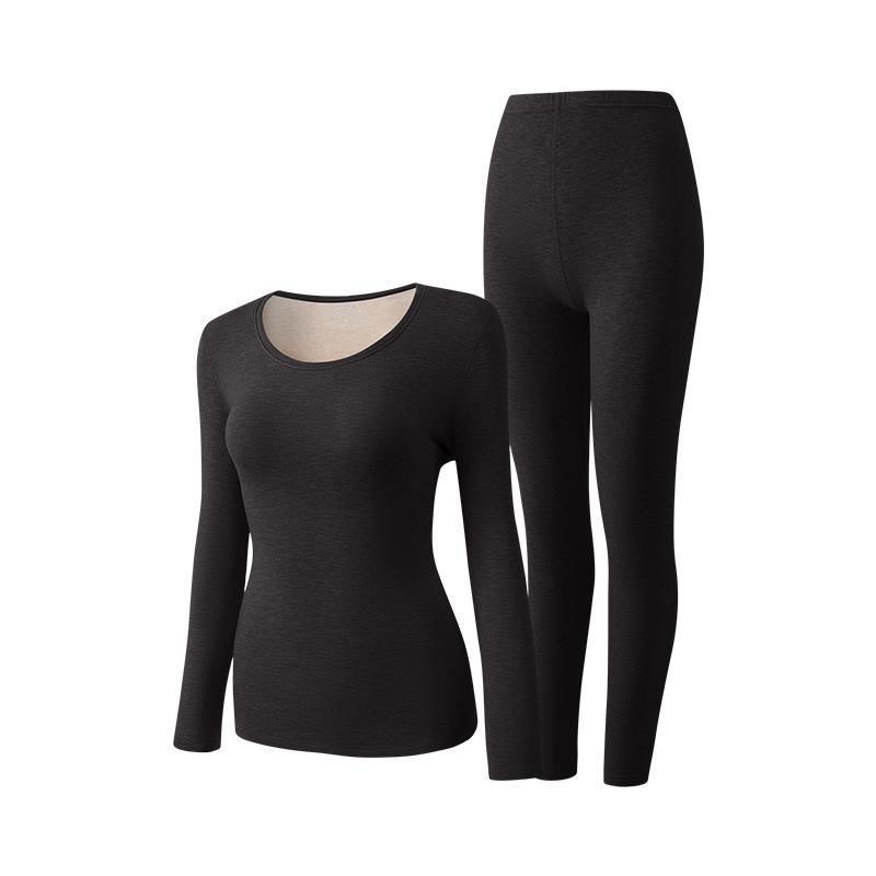 Brand Matching Style Cashmere Thermal Underwear Set for Couples: Women's Autumn/Winter Warm Rabbit Wool Base Layer Top and Bottom