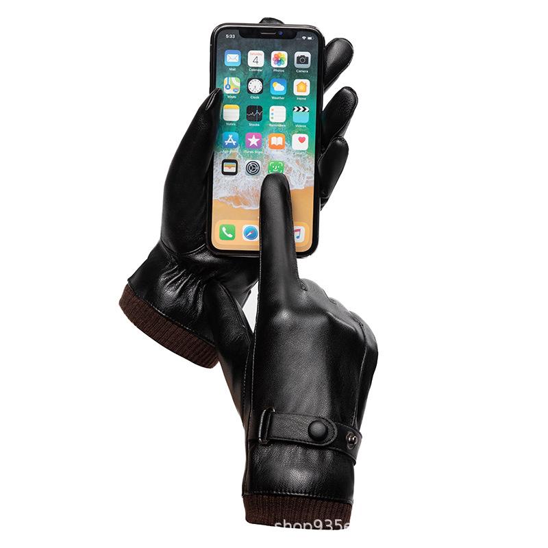 Ciepłe rękawiczki Zimowe męskie i damskie aksamitne pogrubione wiatroodporne wodoodporne rękawiczki do jazdy pojazdem elektrycznym na zewnątrz