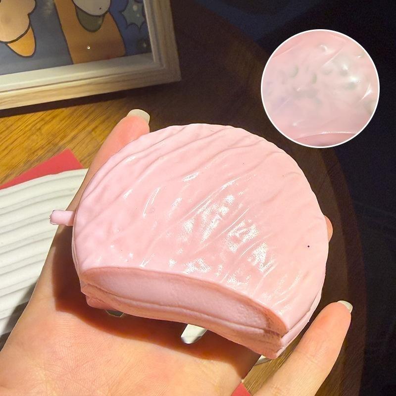 Squeezable Cookie Stress Ball Fidget Toy Crispy Cookie Squeeze Ball Round Blocks Filled Anti Stress Toys For Adults