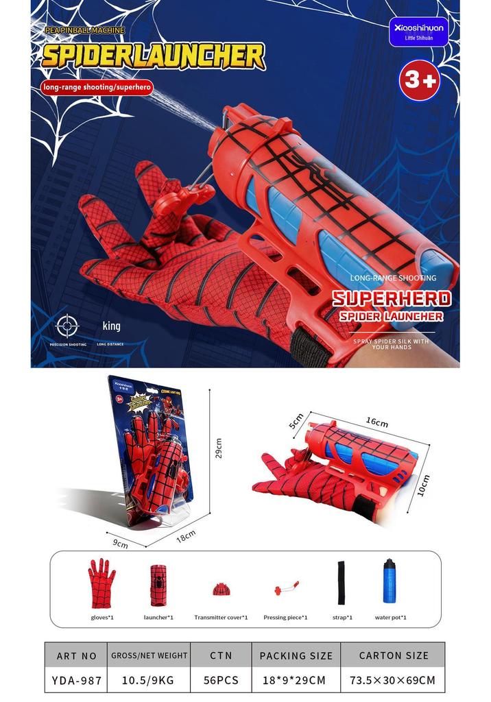 Hero Wrist Spider Water Launcher - Kids' Birthday Gift Toy