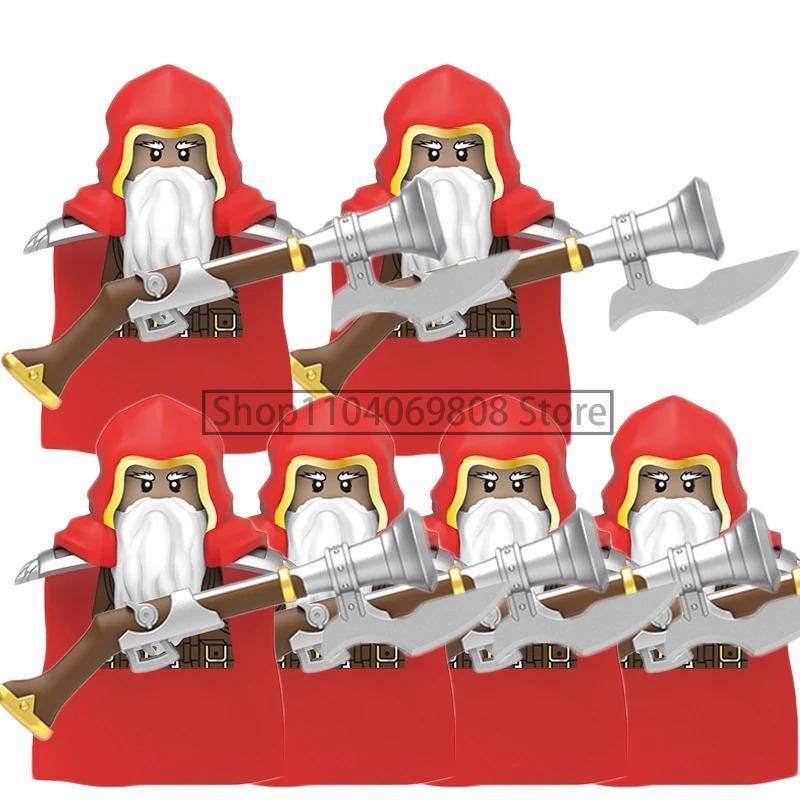MOC Medieval Military Figures Building Blocks Castle Militia Soldier Dragon Gothic Knight Helmets Swords Shield Bricks Toys N06