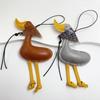 Hanger Pu Leather DuckKeychain Cartoon Bag Charm Cute Scarf Duck Pendant  Women