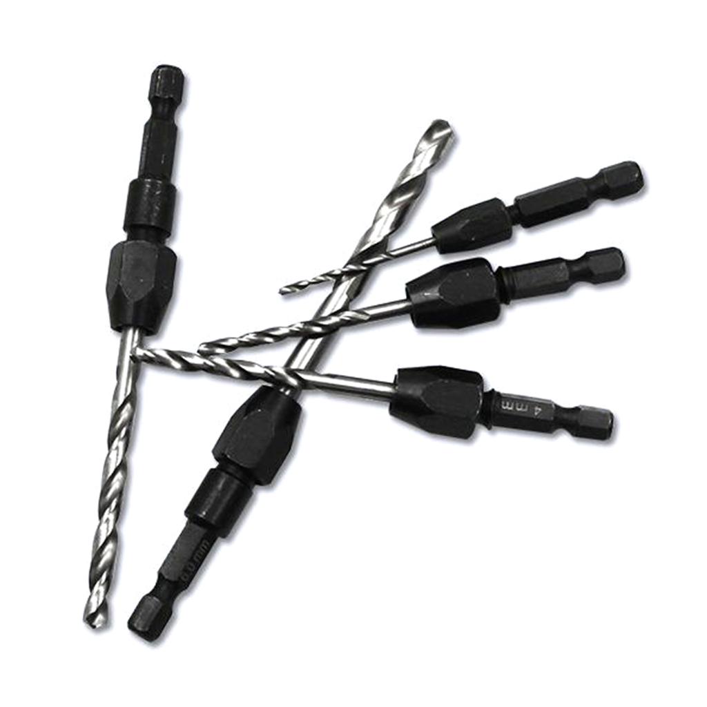 5Pieces Countersink Drill 6542 Cone Bit Set Quick Change Hex Shank Woodworking Screw Reame Metric 2mm To 6mm Drill Bit