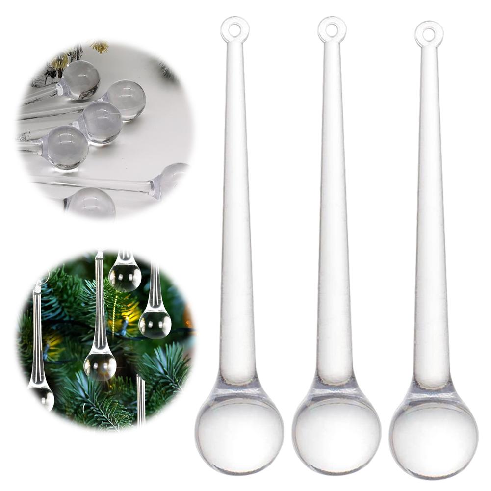 Clear Christmas Teardrop Hanging Ornaments Clear Glass Decor Hanging Raindrops Tree Pendants Christmas Crystal DIY Chandeli M1Z0