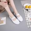 One-character brand ballet shoes women's flat white nurse shoes elastic non-slip work shoes comfortable women's white shoes