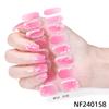 Christmas Design Gel Nail Wraps New Design Gel Nail Stickers Semi Cured Gel Nail Strips