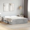 VidaXL Bed Frames and Drawers Concrete Grey 120x200 Cm Engineered Wood, Bed, Storage Bed, Double Bed Frame, Bed 3280303
