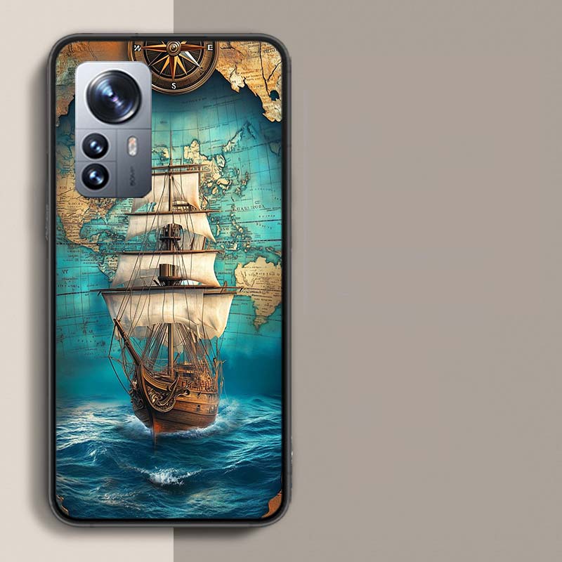 

Compass Map Voyage Phone Case For Redmi Note 15 Pro 5G 14 13 12 Pro Plus 11 11T 11E 11S 10 Pro 10S 9 9S Cover Cell Clear with Su Redmi Note 12 Pro 5G