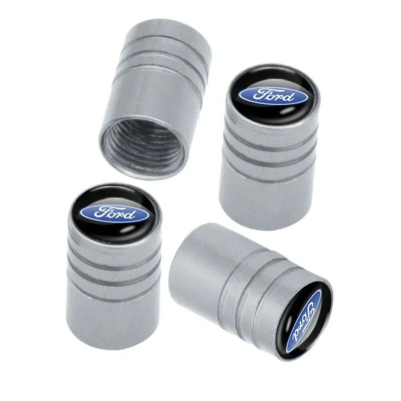 Car Sticker Ford New 2025 Hot 4PCS Round Car Tire Wheel Valve Cap Cover Auto Styling For Ford Mustang Raptor Fiesta Focus 2 3 4