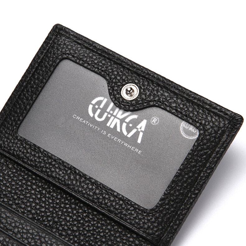Genuine Leather Credit Card Bag Wallet Ultra-thin Fold Unisex Purse Credit Card ID VIP Bank Slim Bag Simple Business Card Holders