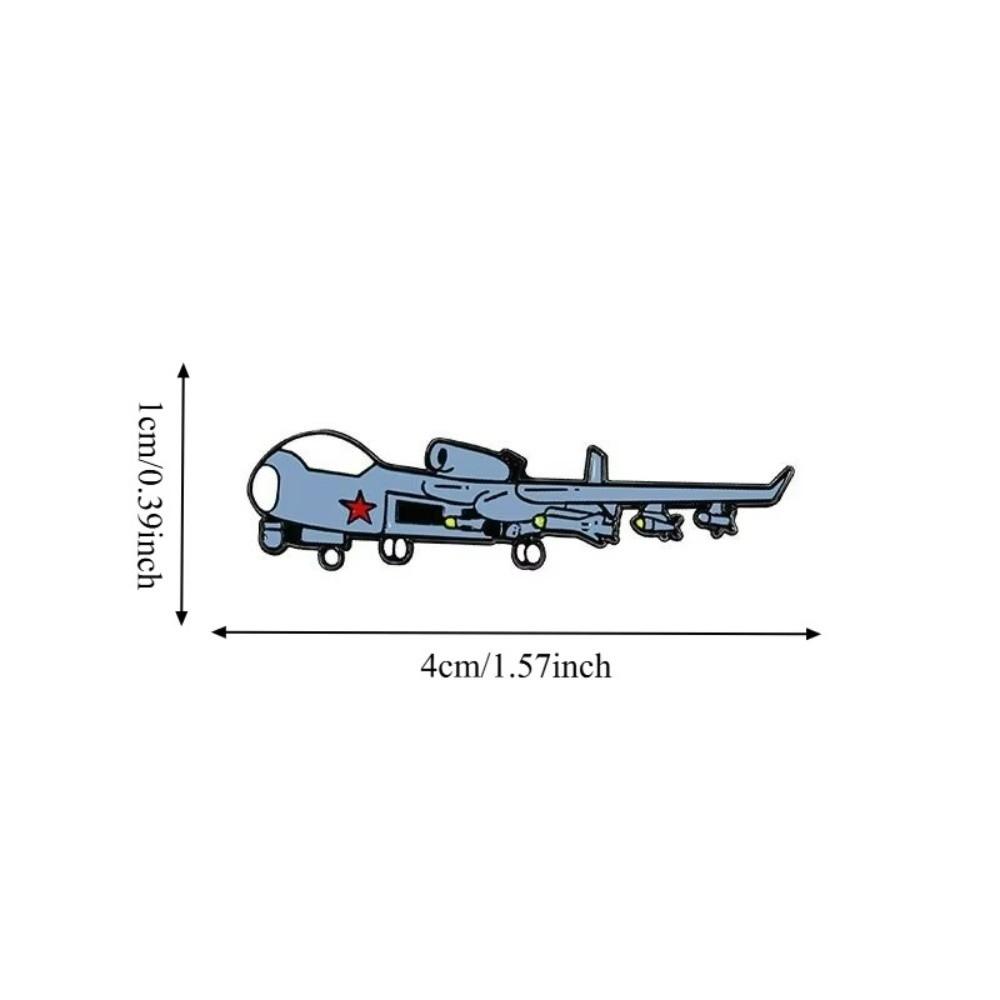 Metal Fighter Jet Lapel Pins Creative Cartoon Metal Badges Aviation Element Badge Bag Clothing Accessories