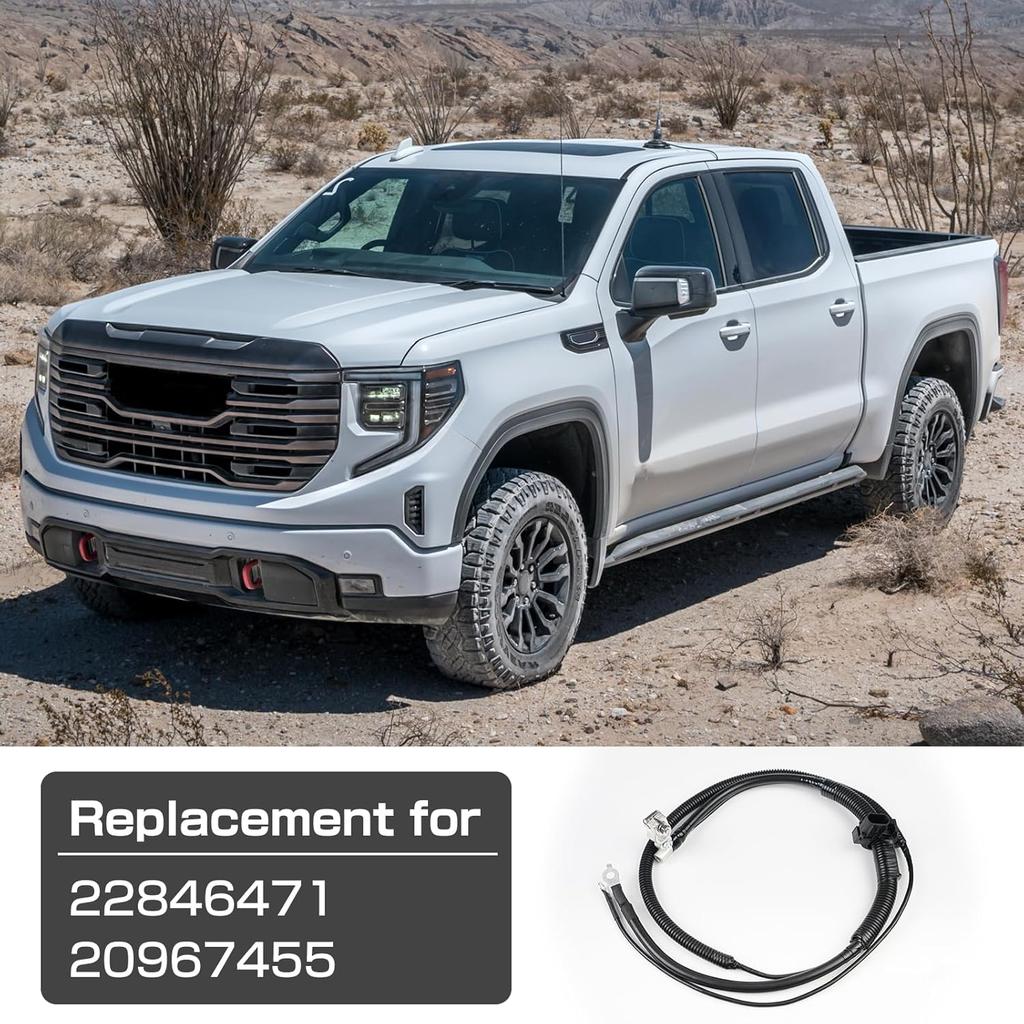 Negative Battery Cable Compatible with Chevrolet Silverado 2007-2013 Cadillac Escalade 2007-2014 Replaces# 22846471 20967455